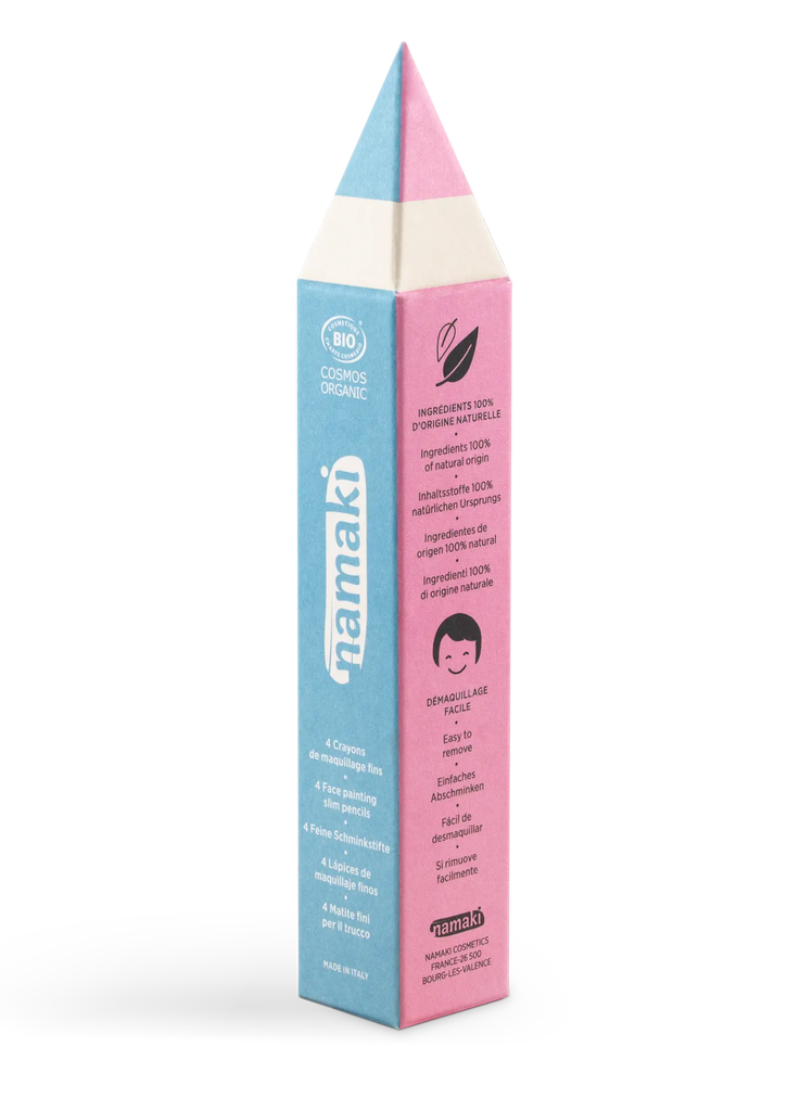Schminkstifte für KinderFein • 4 Farben • Gelb - Rosa - Türkis - Weiß**