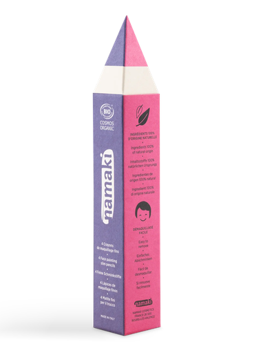 [110140] Schminkstifte für KinderFein • 4 Farben • Violett - Fuchsia - Rosa - Weiß**
